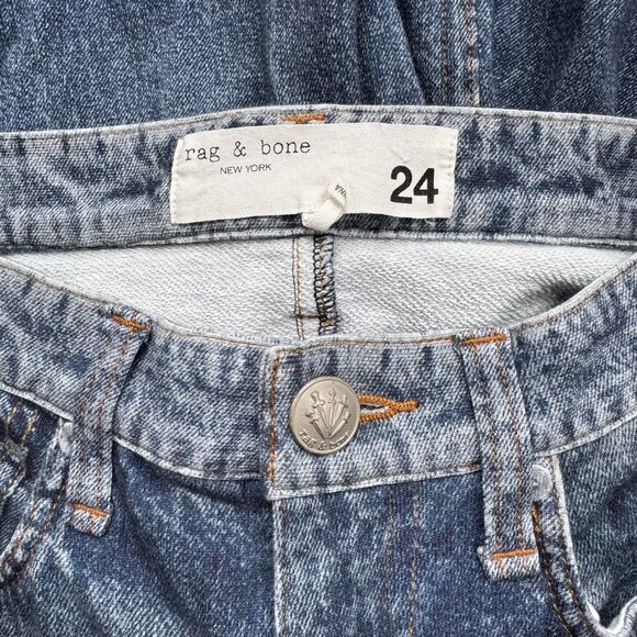 Rag & Bone Miramar Sofie Wide Leg Pant Sweatpant Jeans Kimber Blue 24 - Picture 5 of 10